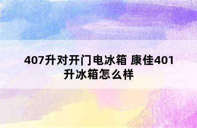 KONKA康佳401/407升对开门电冰箱 康佳401升冰箱怎么样